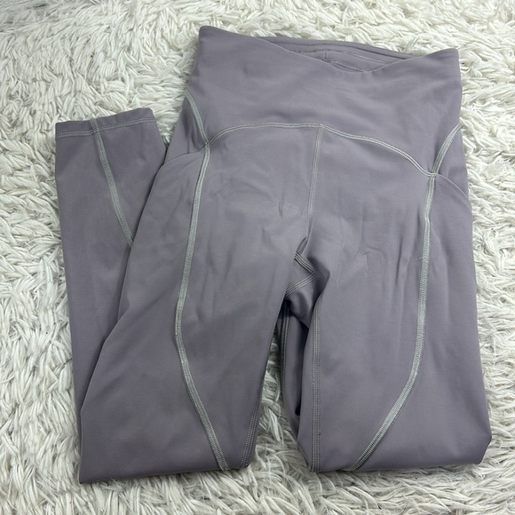 Lululemon Power Thru High-Rise Crop 23" *Colour Seam Mauve Grey - Picture 1 of 6